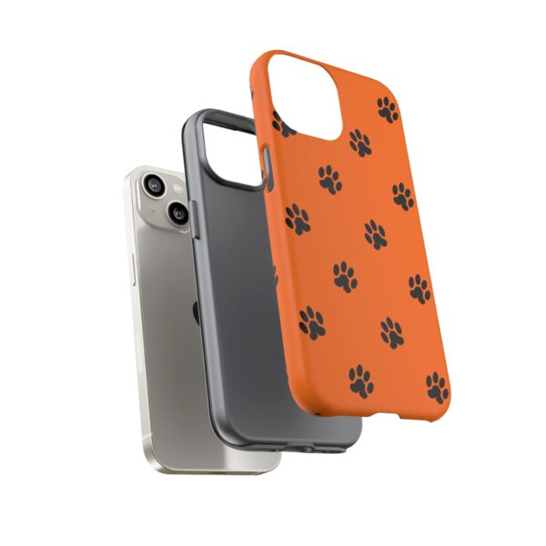 Orange Paw Print Phone Case | Tough Cases | Pet Lover Gift, Animal Print Cases, Unique Phone Cover, Fun Accessories, Birthday Gift - Image 79