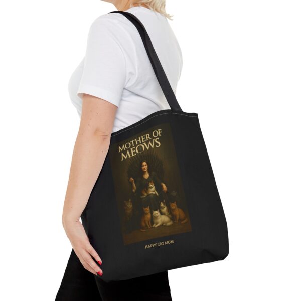 Mother of Meows Tote Bag, Cat Lovers Gift, Pet Mom Bag, Birthday Present, Animal Enthusiast, Fashionable Shopping Bag - Image 8