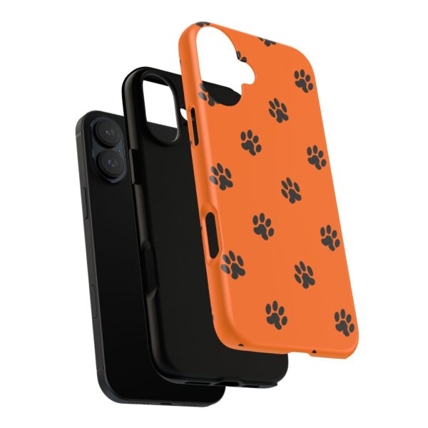 Orange Paw Print Phone Case | Tough Cases | Pet Lover Gift, Animal Print Cases, Unique Phone Cover, Fun Accessories, Birthday Gift - Image 191