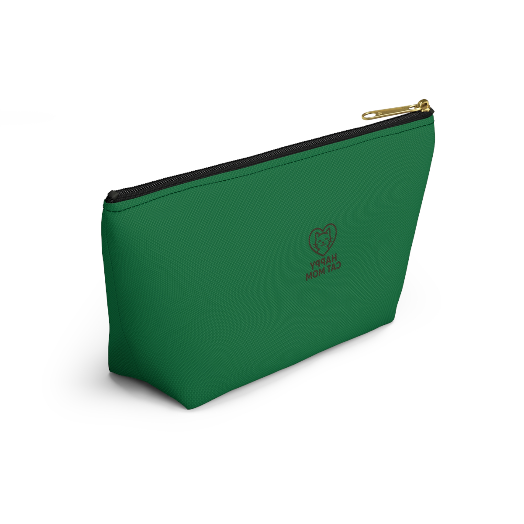 Cat Paw Hearts Accessory Pouch | Green T-Bottom Makeup Bag - Image 8