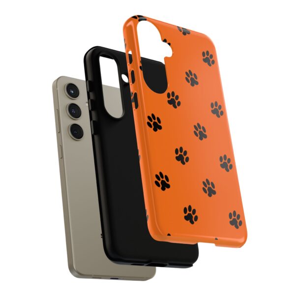 Orange Paw Print Phone Case | Tough Cases | Pet Lover Gift, Animal Print Cases, Unique Phone Cover, Fun Accessories, Birthday Gift - Image 164