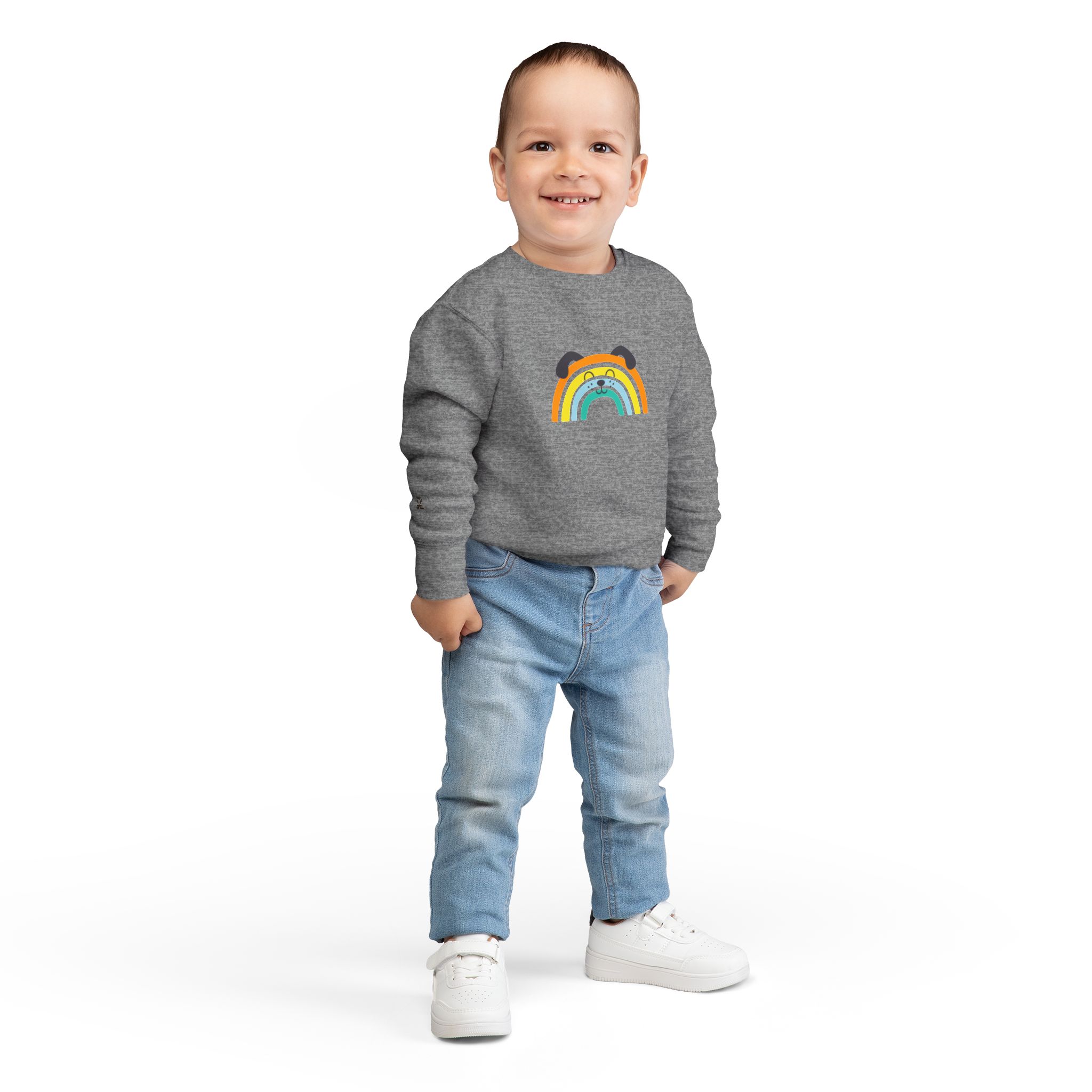 Rainbow Puppy Sweatshirt | Toddler dog rainbow graphic - Image 12