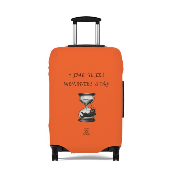Time Flies Memories Stay Luggage Cover | Orange Hourglass Travel - Image 5