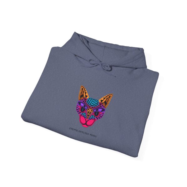 Colorful Sugar Skull Cat Hoodie | Vibrant Day of the Dead Feline Design - Image 44