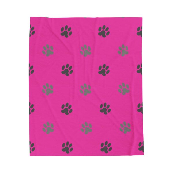 Cozy Pet Print Blanket, Soft Velveteen Throw for Dog Lovers, Cat Pajama Party Gift, Warm Home Décor, Ideal for Valentines and Birthdays - Image 5