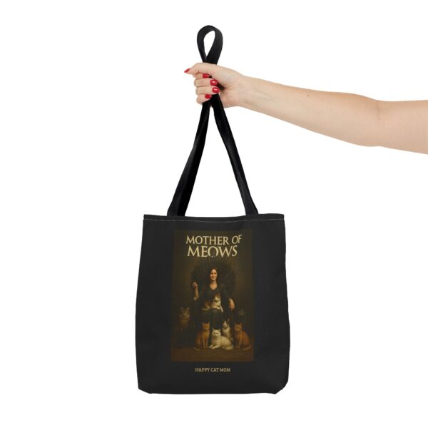 Mother of Meows Tote Bag, Cat Lovers Gift, Pet Mom Bag, Birthday Present, Animal Enthusiast, Fashionable Shopping Bag - Image 4