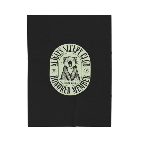 Always Sleepy Club Honored Member Blanket | Yawning Bear Illustration - Image 9
