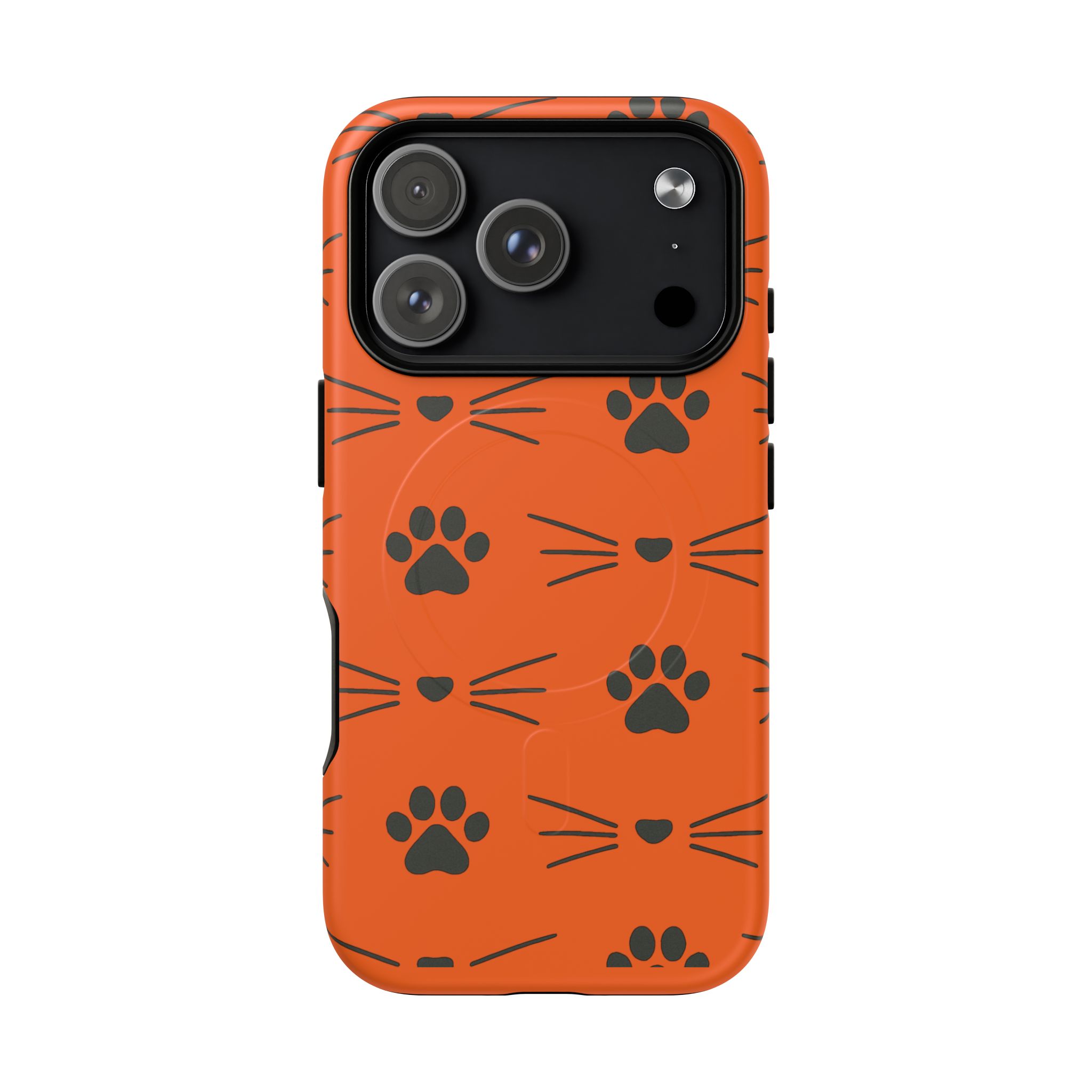 Cute Cat Pattern Magnetic Phone Case, Pet Lover Gift, Fun Yellow Phone Cover, Whiskers Design, Unique Animal Case, Birthday Gift - Image 83