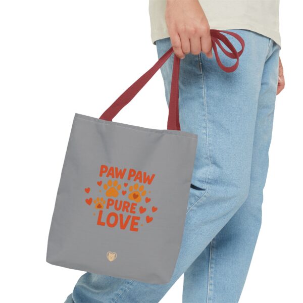 Paw Print Love Tote Bag, Cute Pet Lover Gift, Animal Theme Bag, Paw Paw Pure Love Accessories, Dog Mom Tote, Everyday Carryall - Image 15