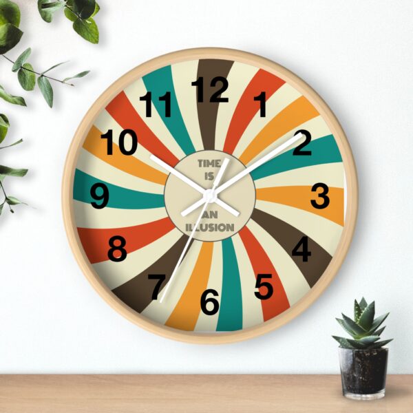 Funny Cat Wall Clock - Time is an Illusion, Cat Decor, Unique Gift for Cat Lovers, Home Office Wall Art, Quirky Kitty Clock - Image 18