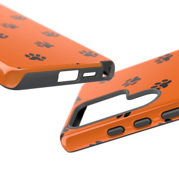 Orange Paw Print Phone Case | Tough Cases | Pet Lover Gift, Animal Print Cases, Unique Phone Cover, Fun Accessories, Birthday Gift - Image 227