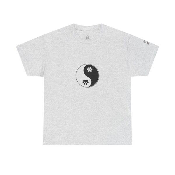 Yin Yang Unisex Heavy Cotton Tee, Pet Lovers Shirt, Spiritual Cotton Tee, Philosophy Gift, Everyday Casual Wear - Image 5