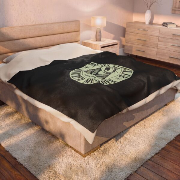 Always Sleepy Club Honored Member Blanket | Yawning Bear Illustration - Image 8
