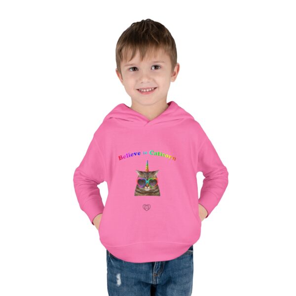 Believe in Caticorn Toddler Hoodie | Rainbow Cat Unicorn Pullover - Image 35