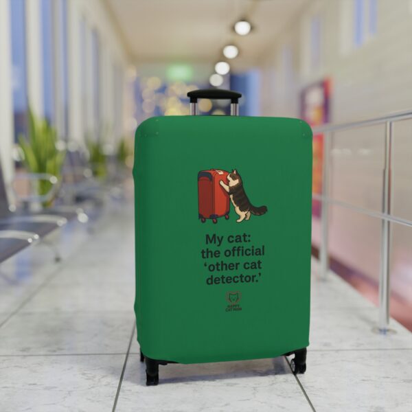 Cat Detective Illustration luggage cover | Funny Cat Travel Case Protector - Image 11