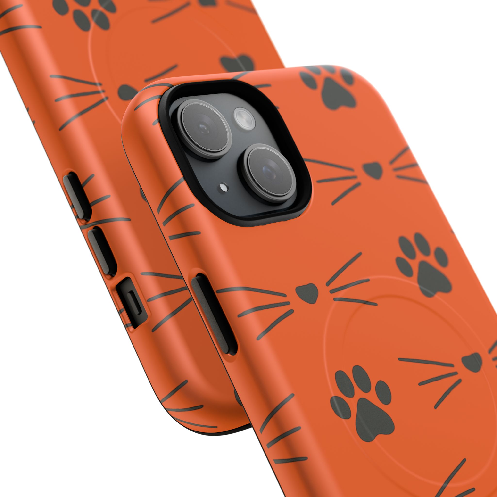 Cute Cat Pattern Magnetic Phone Case, Pet Lover Gift, Fun Yellow Phone Cover, Whiskers Design, Unique Animal Case, Birthday Gift - Image 17