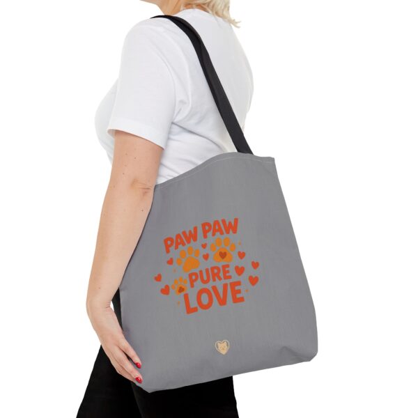 Paw Print Love Tote Bag, Cute Pet Lover Gift, Animal Theme Bag, Paw Paw Pure Love Accessories, Dog Mom Tote, Everyday Carryall - Image 8