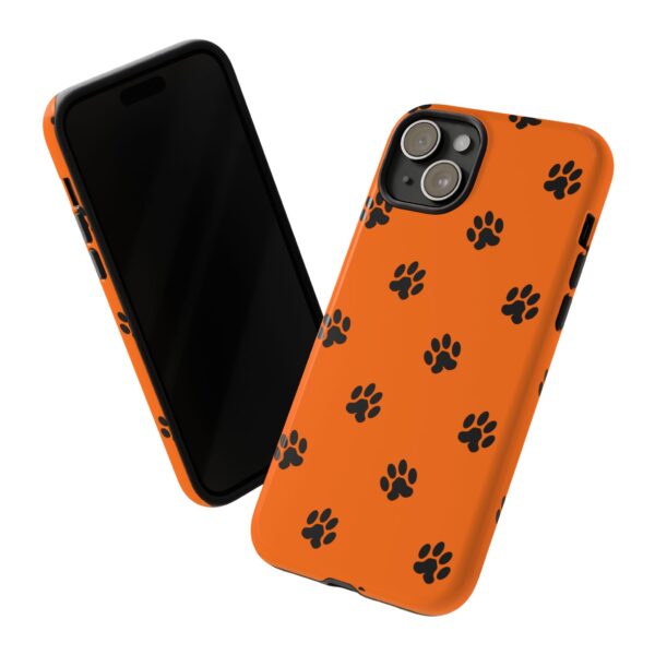Orange Paw Print Phone Case | Tough Cases | Pet Lover Gift, Animal Print Cases, Unique Phone Cover, Fun Accessories, Birthday Gift - Image 136
