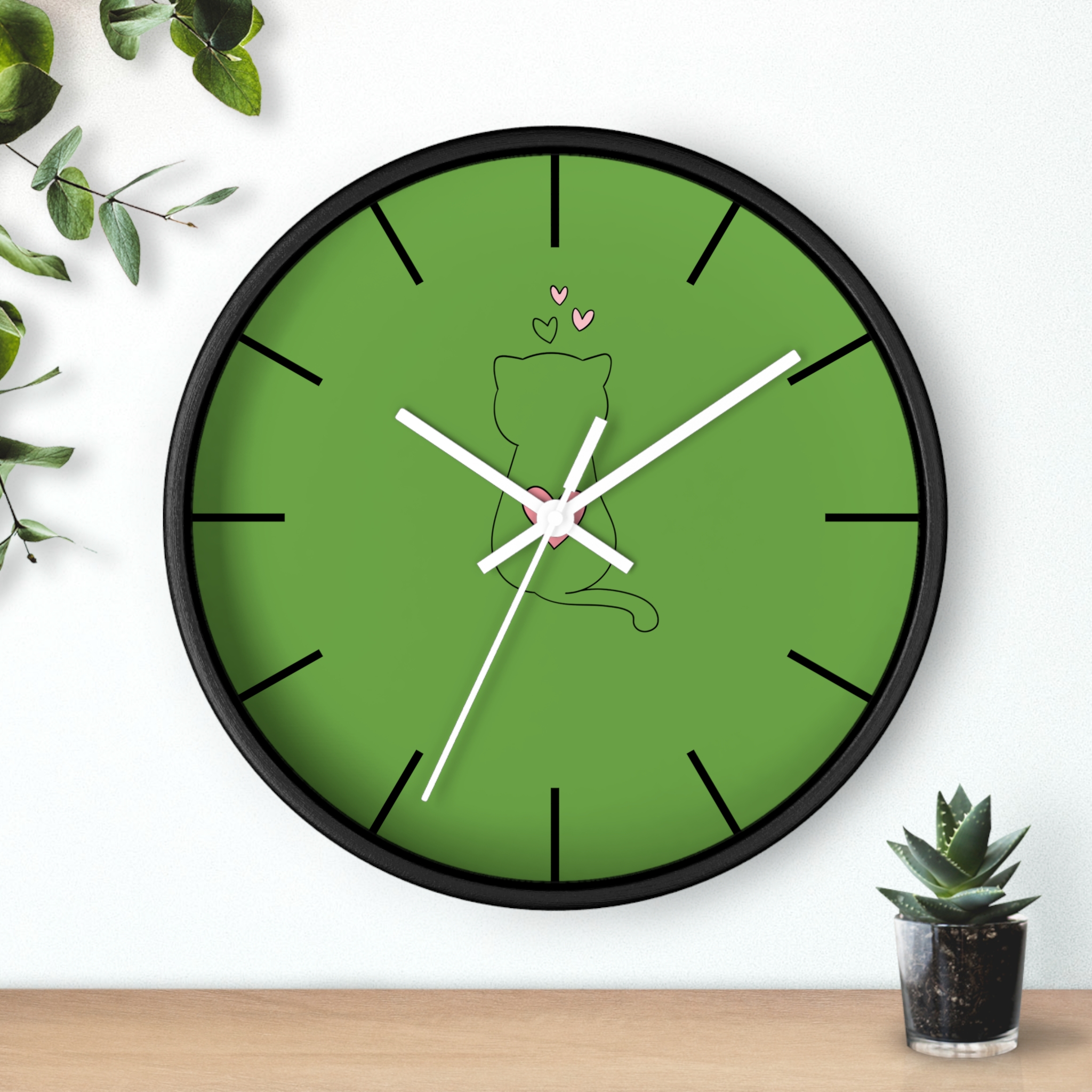 Funny Cat Wall Clock - Cute Çat , Cat Decor, Unique Gift for Cat Lovers, Home Office Wall Art, Quirky Kitty Clock - Image 6