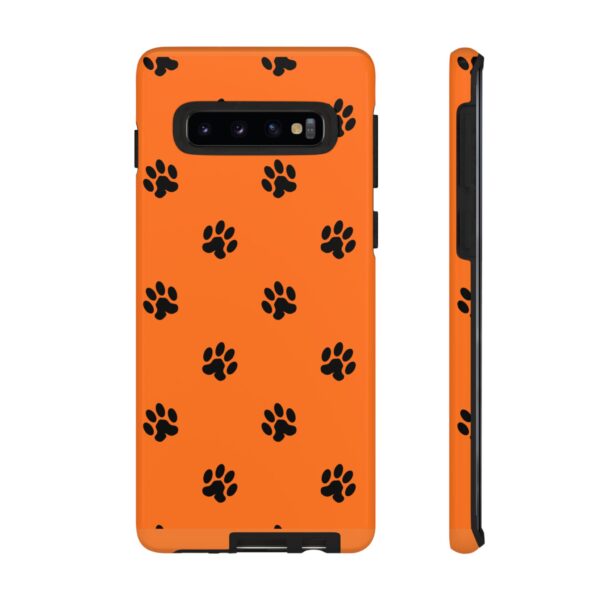 Orange Paw Print Phone Case | Tough Cases | Pet Lover Gift, Animal Print Cases, Unique Phone Cover, Fun Accessories, Birthday Gift - Image 4