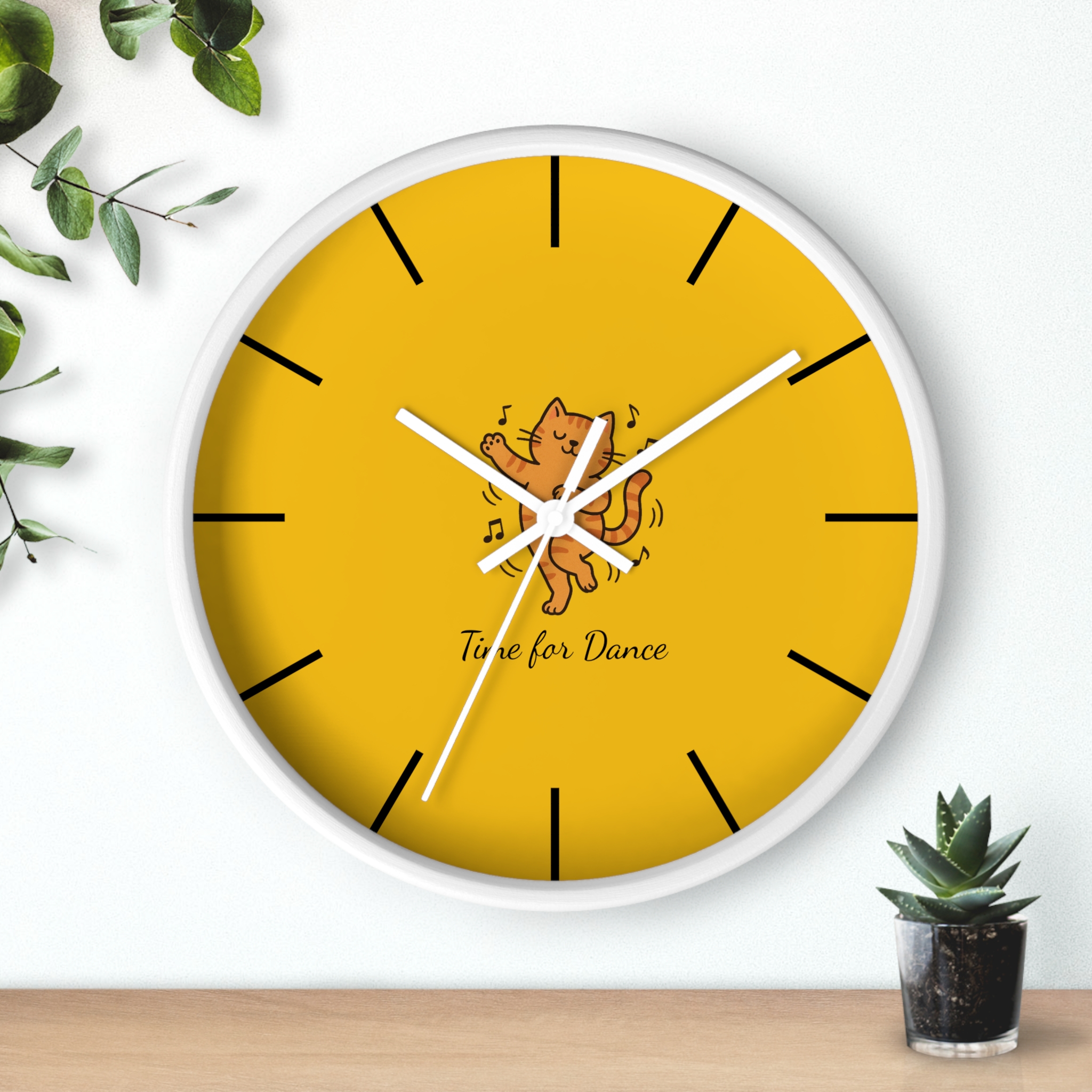 Funny Cat Wall Clock - Time for Dance, Cat Decor, Unique Gift for Cat Lovers, Home Office Wall Art, Quirky Kitty Clock - Image 12