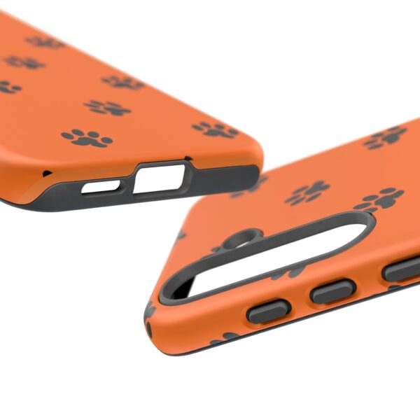 Orange Paw Print Phone Case | Tough Cases | Pet Lover Gift, Animal Print Cases, Unique Phone Cover, Fun Accessories, Birthday Gift - Image 215