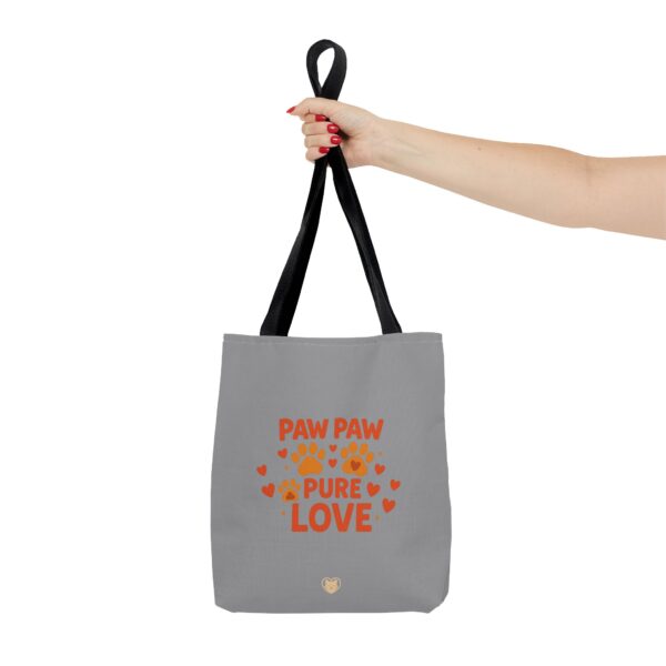Paw Print Love Tote Bag, Cute Pet Lover Gift, Animal Theme Bag, Paw Paw Pure Love Accessories, Dog Mom Tote, Everyday Carryall - Image 4
