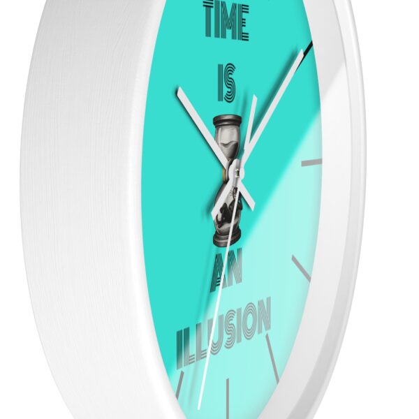 Funny Cat Wall Clock - Time is an Illusion , Cat Decor, Unique Gift for Cat Lovers, Home Office Wall Art, Quirky Kitty Clock - Image 11
