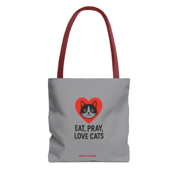 Cat Lover's Tote Bag - Eat, Pray, Love Cats | Reusable Shopping Bag, Gift for Cat Moms, Pet Supplies, Eco-Friendly Tote - Image 5