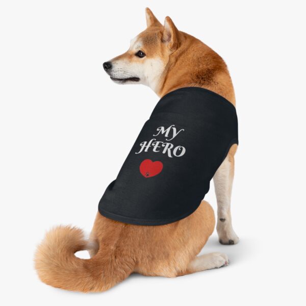 My Hero Heart Paw Print pet tank top | Dog Cat Shirt - Image 6