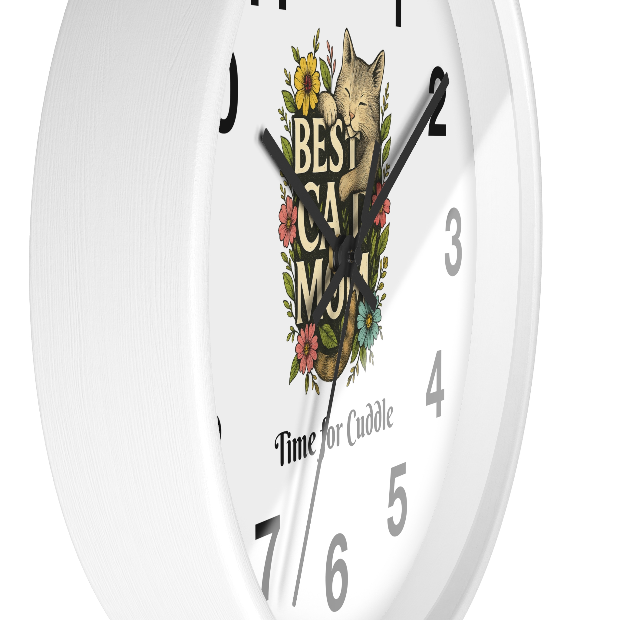 Funny Cat Wall Clock - Time is Running, Cat Decor, Unique Gift for Cat Lovers, Home Office Wall Art, Quirky Kitty Clock - Image 8