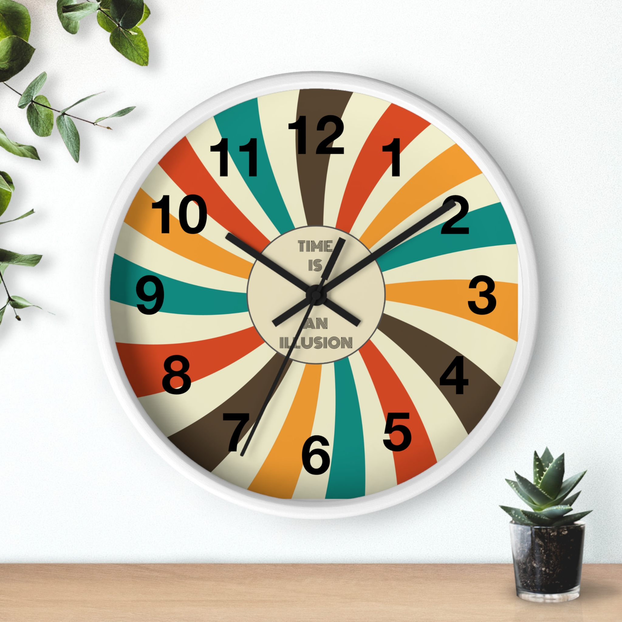 Funny Cat Wall Clock - Time is an Illusion, Cat Decor, Unique Gift for Cat Lovers, Home Office Wall Art, Quirky Kitty Clock - Image 9
