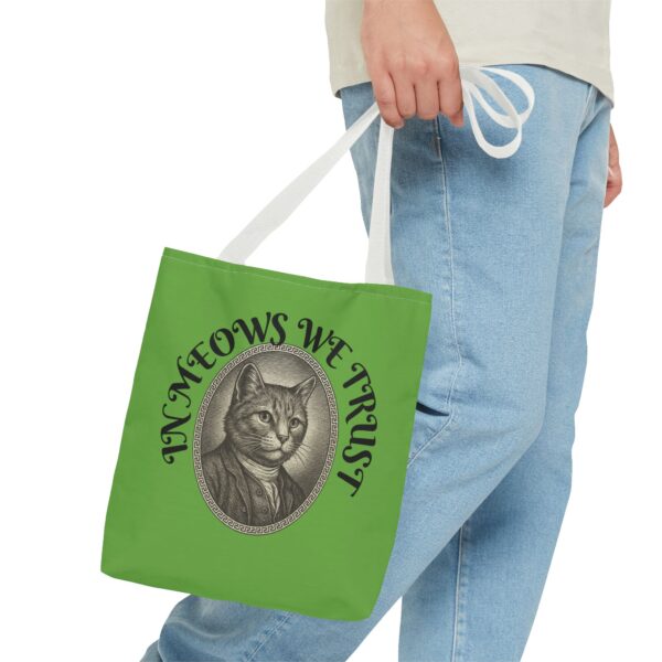 Cat Lovers Tote Bag, In Meows We Trust, Funny Cat Bag, Pet Owner Gift, Stylish Shopping Tote, Animal Lover Accessory - Image 11