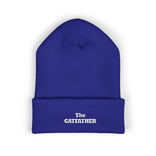 The CatFather embroidered beanie | Classic Cuffed Beanie - Image 13