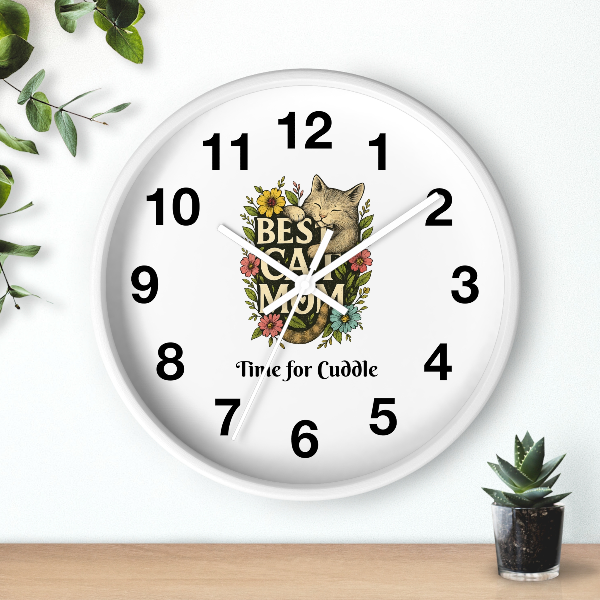 Funny Cat Wall Clock - Time is Running, Cat Decor, Unique Gift for Cat Lovers, Home Office Wall Art, Quirky Kitty Clock - Image 12