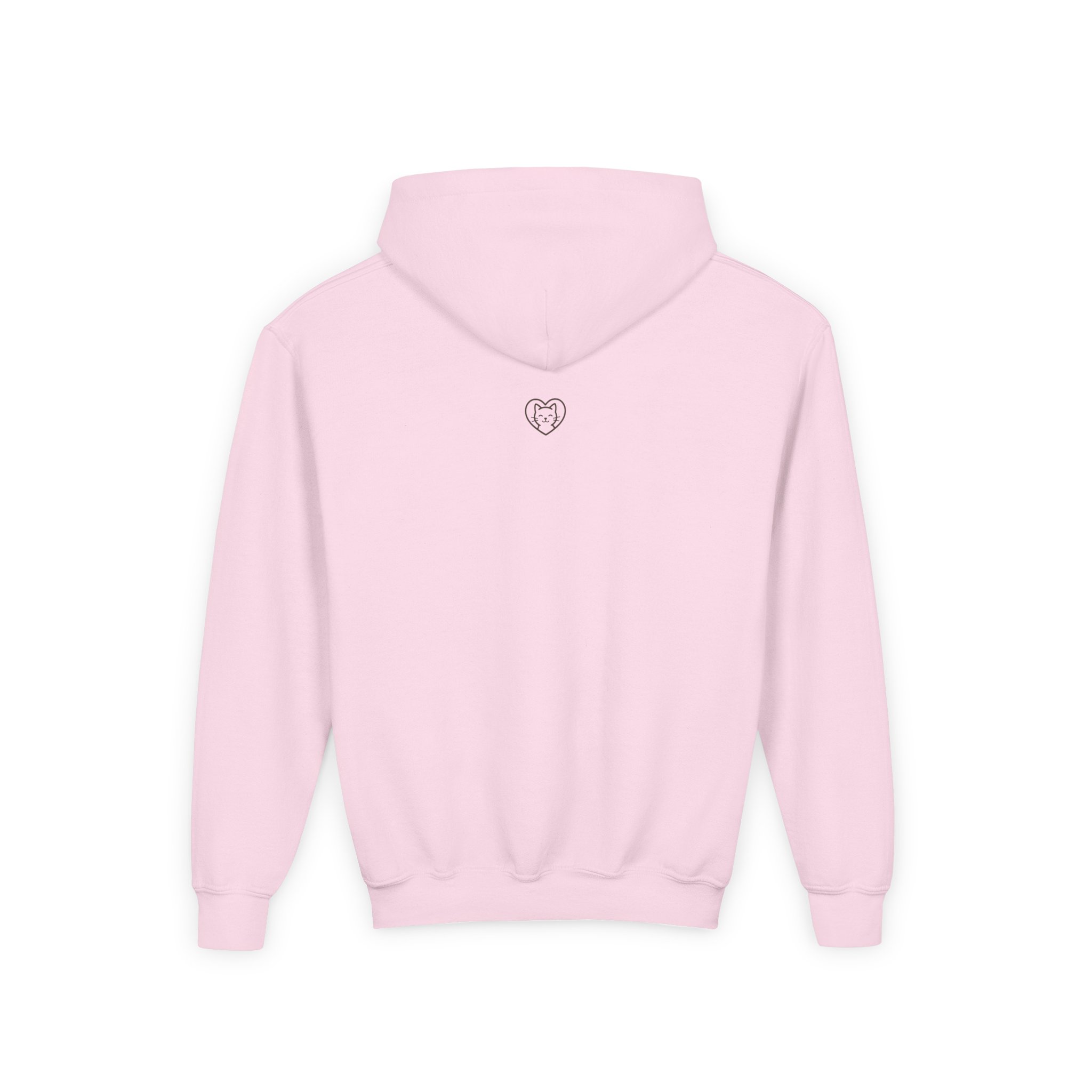 Free Happiness Cat Youth Hoodie | Cute Black Cat Graphic - Image 30