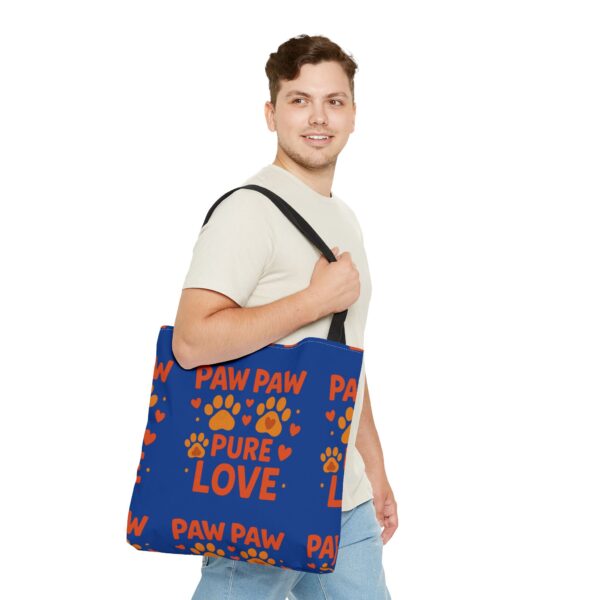 Paw Print Tote Bag - Pure Love Design, Dog Lover Gift, Animal Care Tote, Pet Accessory, Everyday Use Bag - Image 11