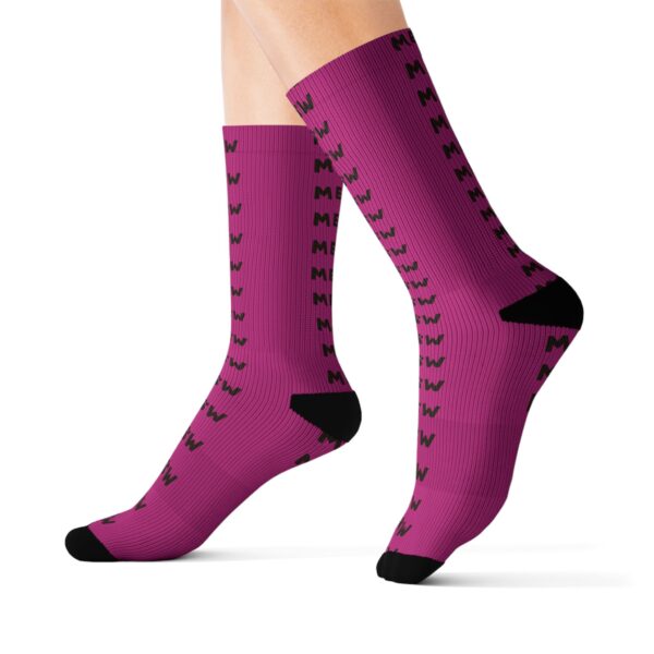 Playful Cat Lover's Sublimation Socks | Cute Meow Patterns | Cozy Gift for Pet Owners | Fun Sock Gift for Holidays, Birthdays - Image 5