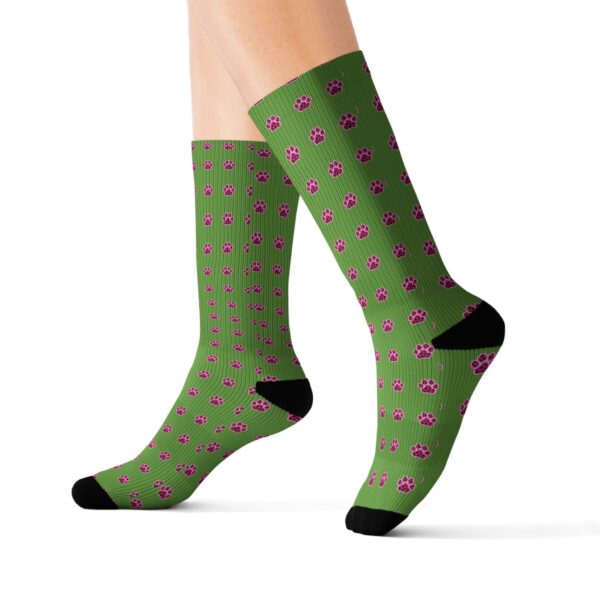 Playful Cat Lover's Sublimation Socks | Cute Meow Patterns | Cozy Gift for Pet Owners | Fun Sock Gift for Holidays, Birthdays - Image 9