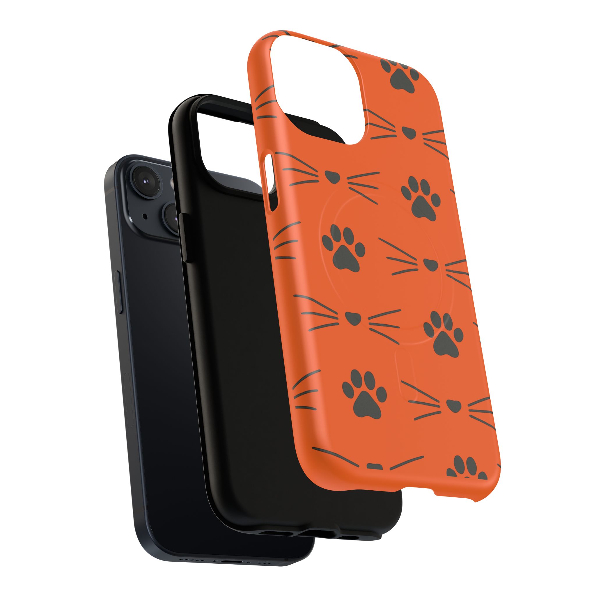 Cute Cat Pattern Magnetic Phone Case, Pet Lover Gift, Fun Yellow Phone Cover, Whiskers Design, Unique Animal Case, Birthday Gift - Image 30