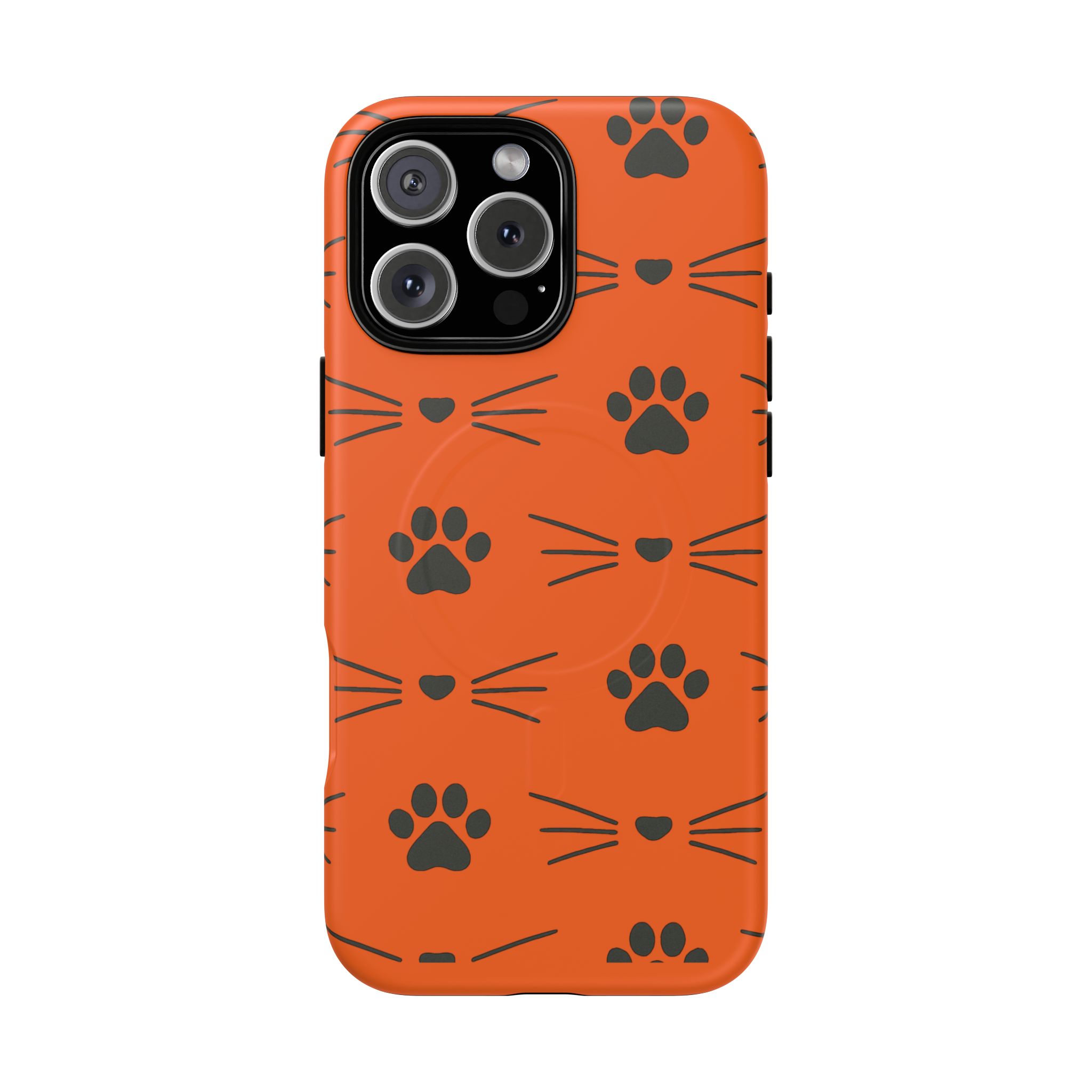 Cute Cat Pattern Magnetic Phone Case, Pet Lover Gift, Fun Yellow Phone Cover, Whiskers Design, Unique Animal Case, Birthday Gift - Image 58