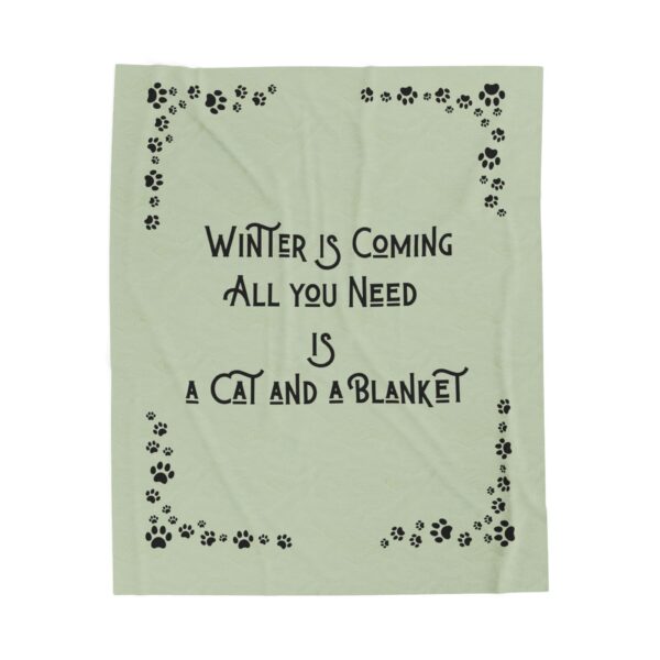 Cat-Themed Velveteen Plush Blanket, Cozy Cat Lover Gift, Winter Comfort Throw, Cat Blanket for Pet Owners, Fun Home Decor - Image 5