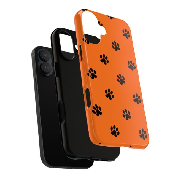 Orange Paw Print Phone Case | Tough Cases | Pet Lover Gift, Animal Print Cases, Unique Phone Cover, Fun Accessories, Birthday Gift - Image 187
