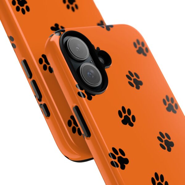 Orange Paw Print Phone Case | Tough Cases | Pet Lover Gift, Animal Print Cases, Unique Phone Cover, Fun Accessories, Birthday Gift - Image 186