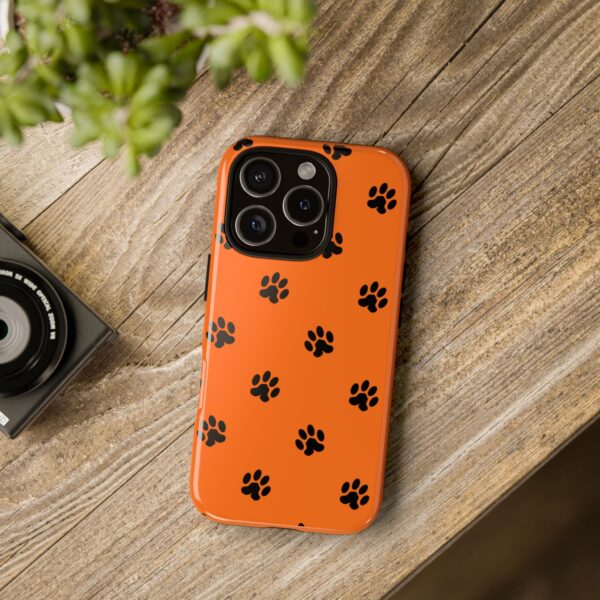 Orange Paw Print Phone Case | Tough Cases | Pet Lover Gift, Animal Print Cases, Unique Phone Cover, Fun Accessories, Birthday Gift - Image 196