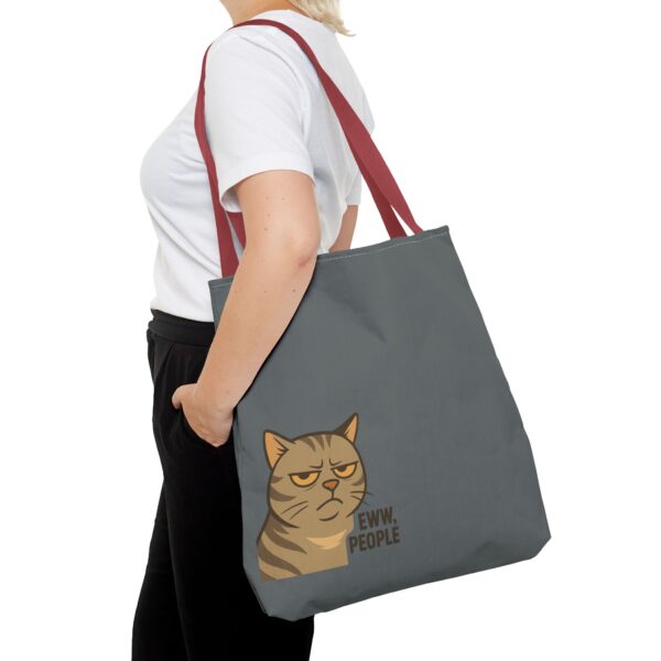 Grumpy Cat Tote Bag: Perfect for Cat Lovers, Everyday Use, Gift for Mom, Shopping, Travel, AOP Design - Image 16