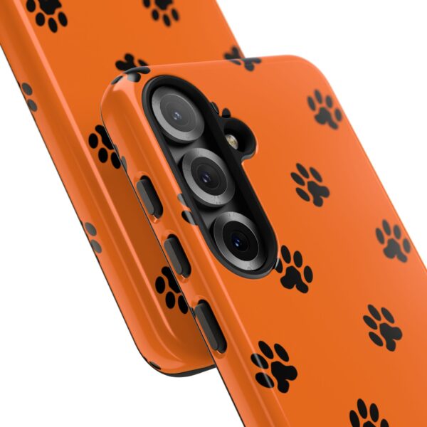 Orange Paw Print Phone Case | Tough Cases | Pet Lover Gift, Animal Print Cases, Unique Phone Cover, Fun Accessories, Birthday Gift - Image 210