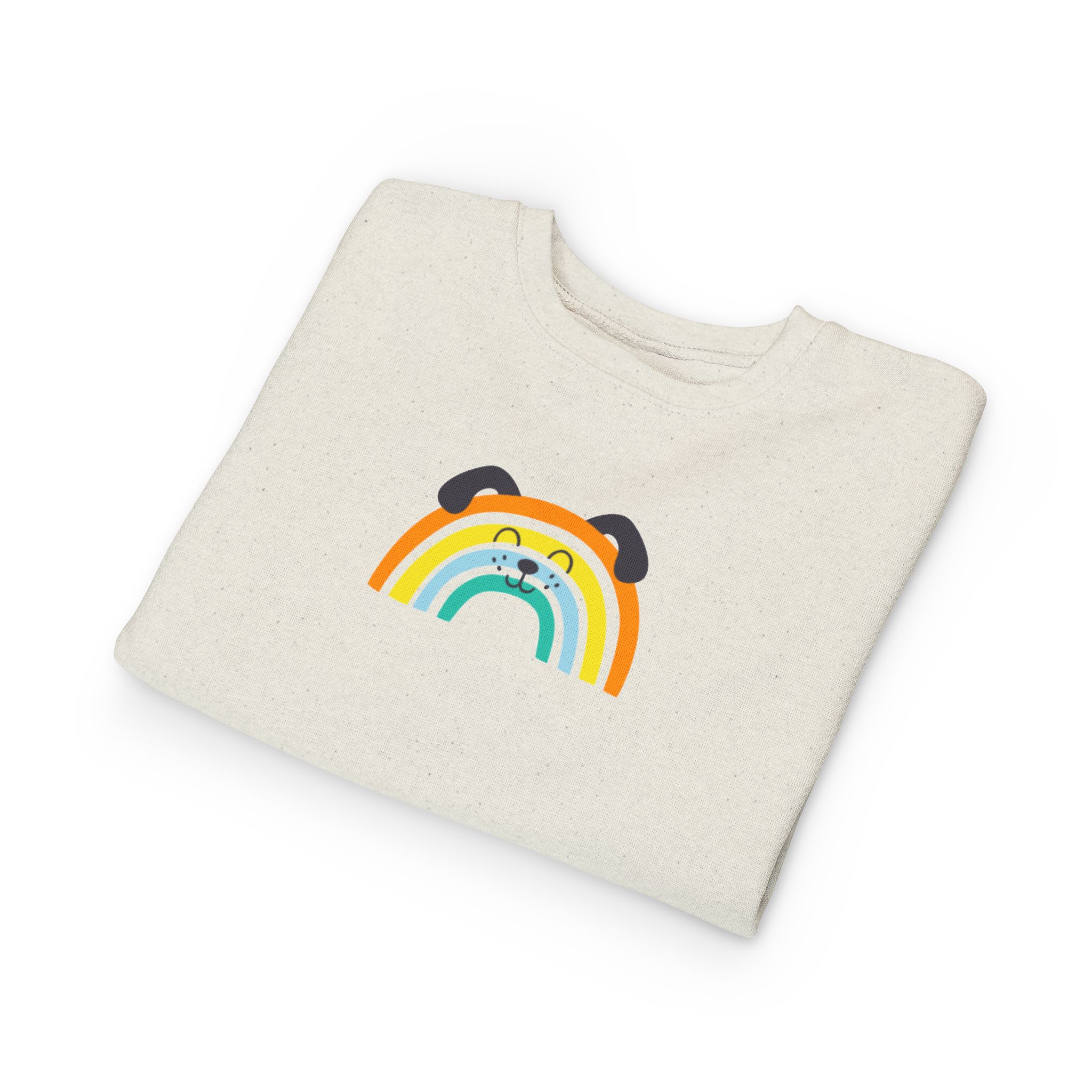 Rainbow Puppy Sweatshirt | Toddler dog rainbow graphic - Image 3