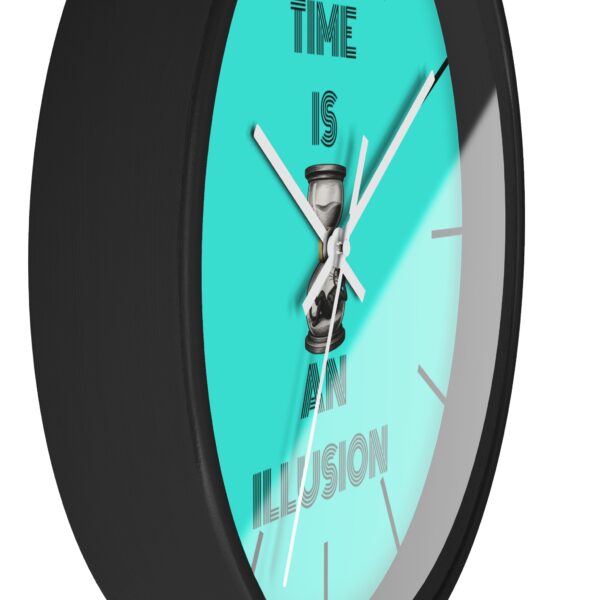 Funny Cat Wall Clock - Time is an Illusion , Cat Decor, Unique Gift for Cat Lovers, Home Office Wall Art, Quirky Kitty Clock - Image 5