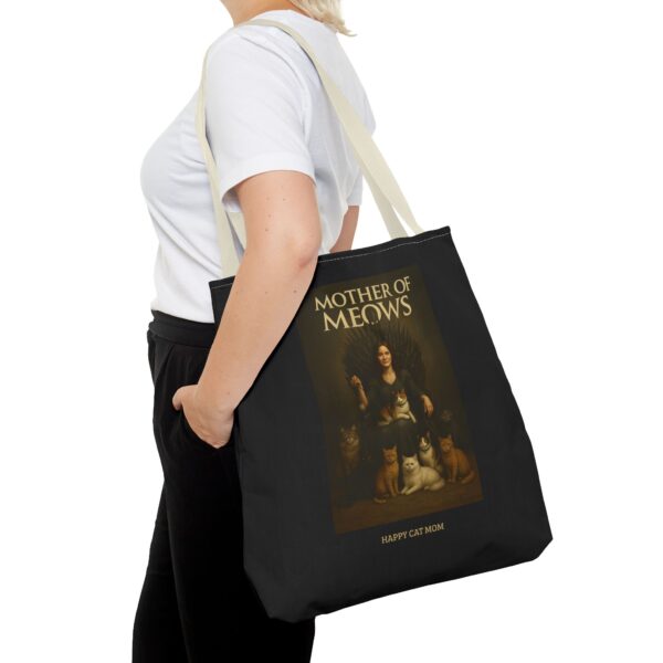 Mother of Meows Tote Bag, Cat Lovers Gift, Pet Mom Bag, Birthday Present, Animal Enthusiast, Fashionable Shopping Bag - Image 24